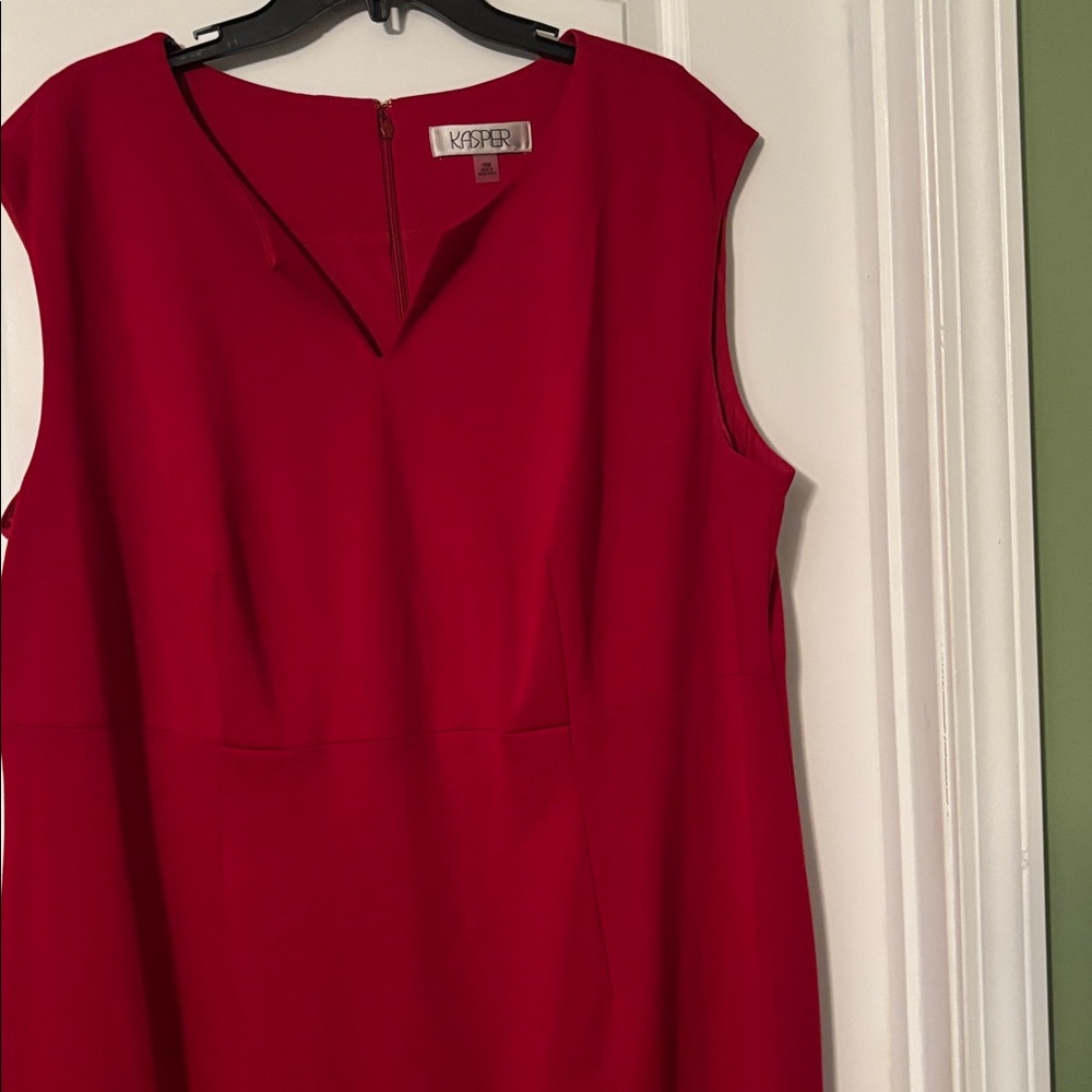 Kasper Vibrant Red Sleeveless Dress